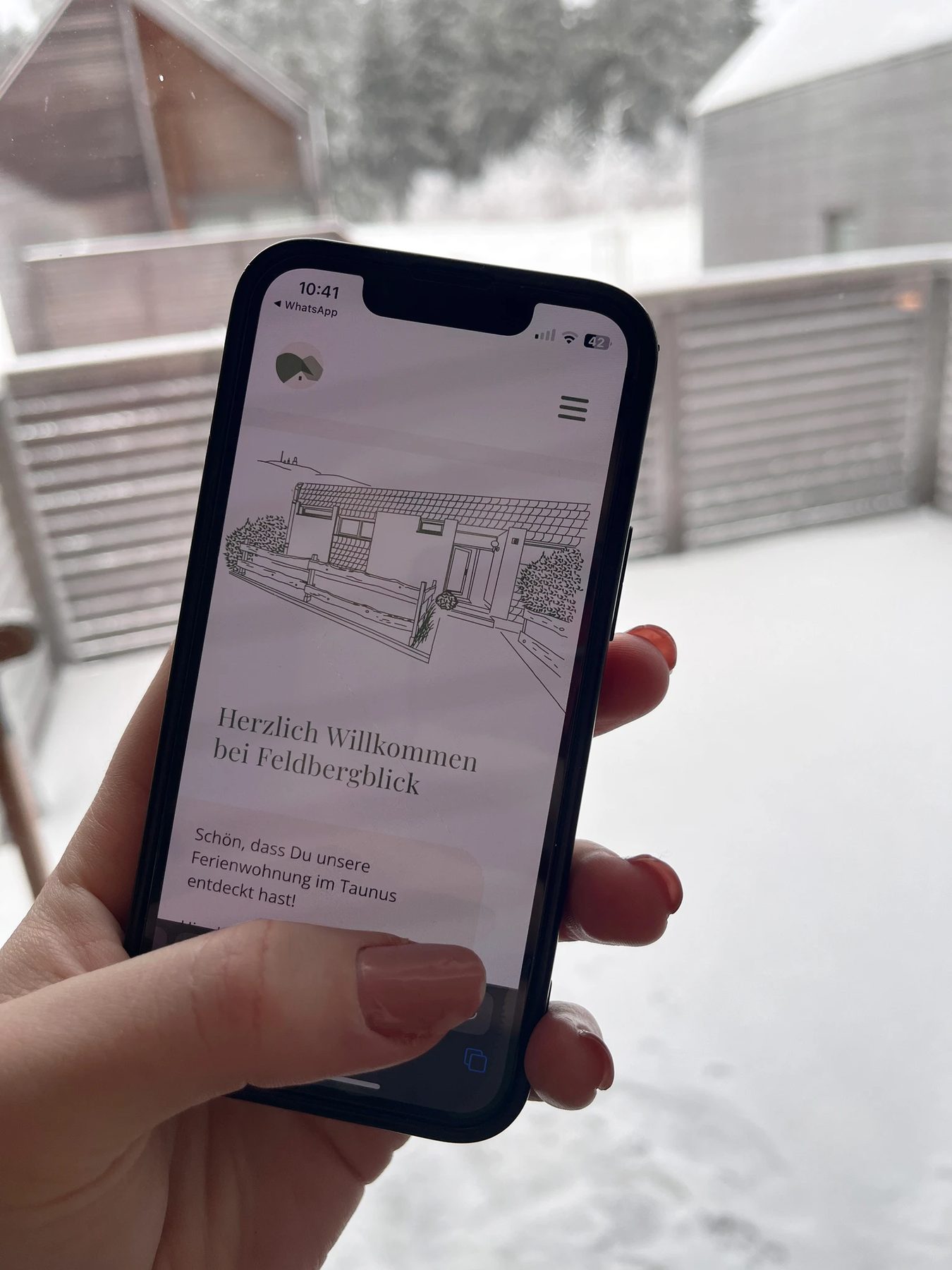 Feldbergblick – mobile Website auf dem Smartphone