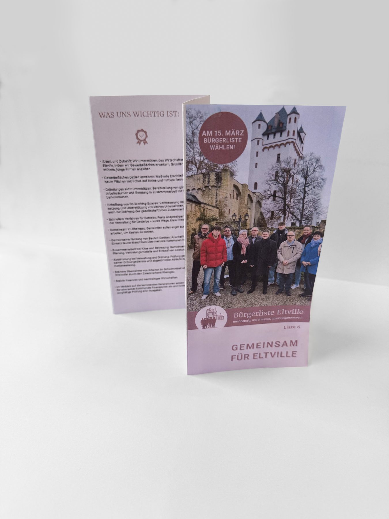 Bürgerliste Eltville – Flyer, Titelseite