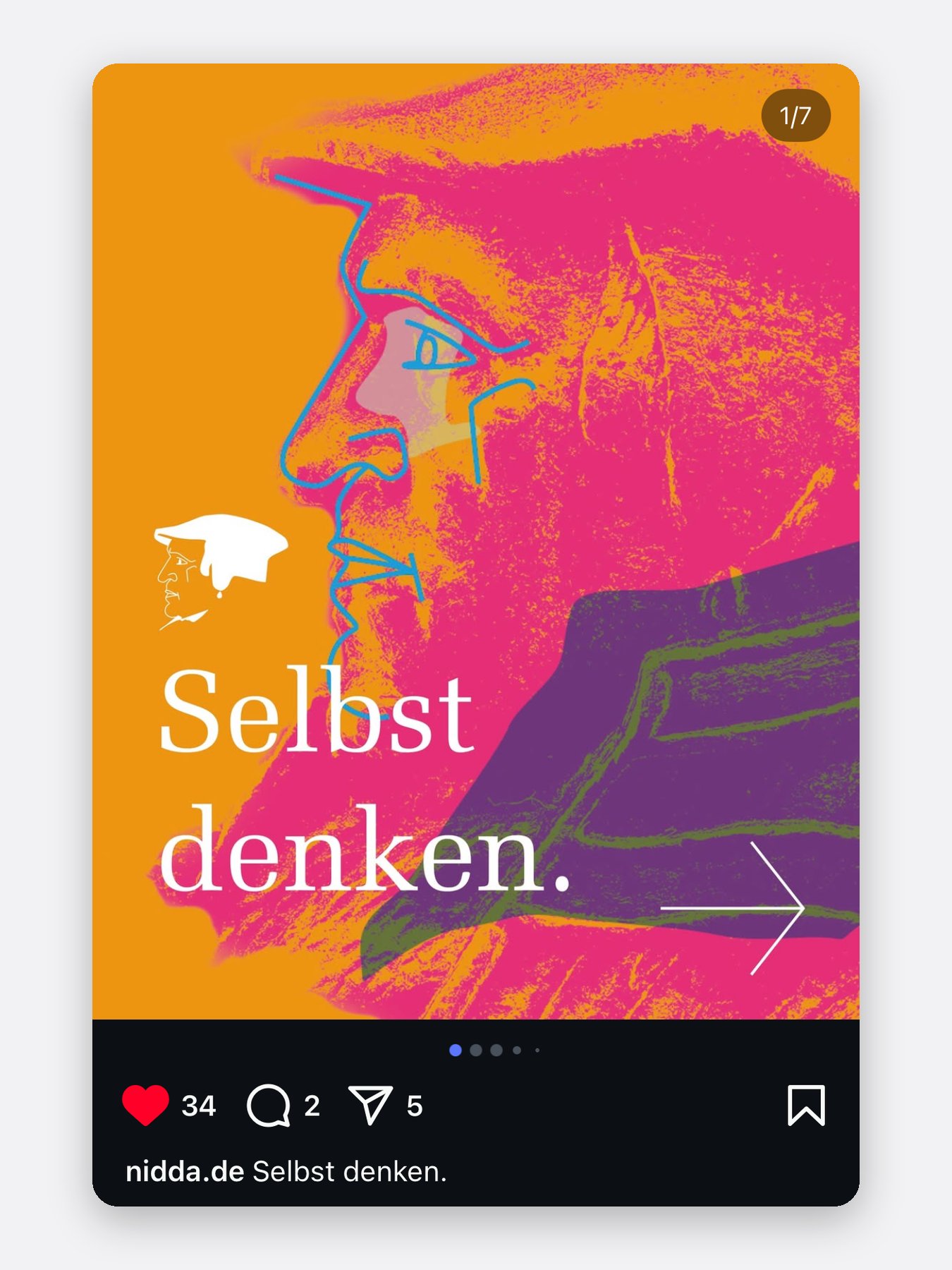 Stadt Nidda – Instagram-Karussell „Selbst denken.“